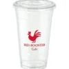 Clear Soft Plastic Cup with Lid - 24 oz