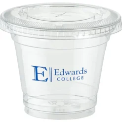 Clear Soft Plastic Cup with Lid - 9 oz