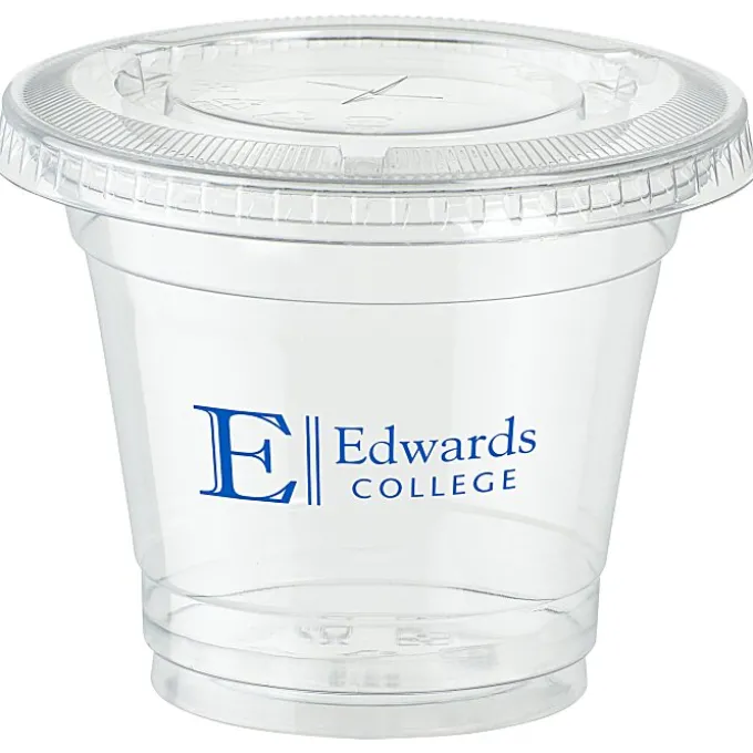 Clear Soft Plastic Cup with Lid - 9 oz