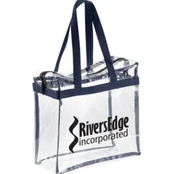Clear Zippered Box Tote