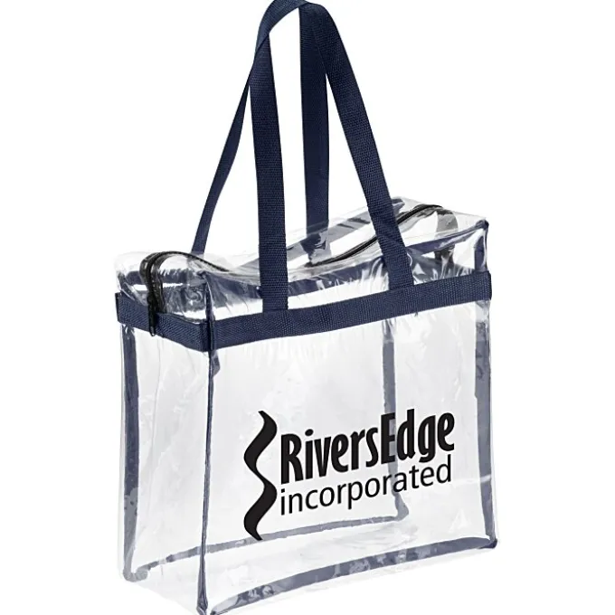 Clear Zippered Box Tote