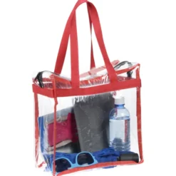 Clear Zippered Box Tote