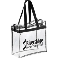 Clear Zippered Box Tote