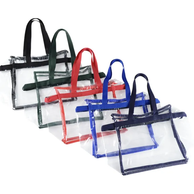 Clear Zippered Box Tote