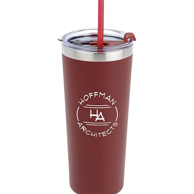 Colma Vacuum Tumbler with Straw - 22 oz - Colors