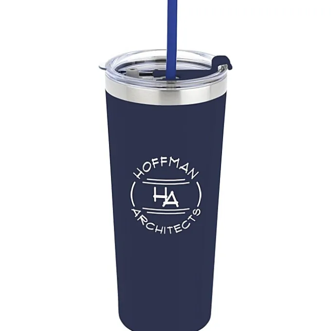 Colma Vacuum Tumbler with Straw - 22 oz - Colors