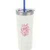 Colma Vacuum Tumbler with Straw - 22 oz. - Full Color