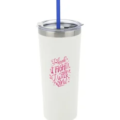 Colma Vacuum Tumbler with Straw - 22 oz. - Full Color