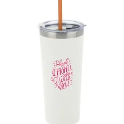 Colma Vacuum Tumbler with Straw - 22 oz. - Full Color