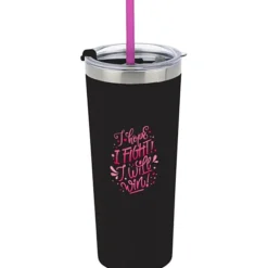 Colma Vacuum Tumbler with Straw - 22 oz. - Full Color