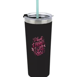 Colma Vacuum Tumbler with Straw - 22 oz. - Full Color