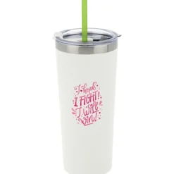 Colma Vacuum Tumbler with Straw - 22 oz. - Full Color