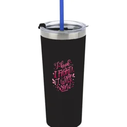 Colma Vacuum Tumbler with Straw - 22 oz. - Full Color