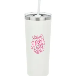 Colma Vacuum Tumbler with Straw - 22 oz. - Full Color