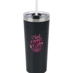 Colma Vacuum Tumbler with Straw - 22 oz. - Full Color