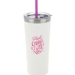 Colma Vacuum Tumbler with Straw - 22 oz. - Full Color