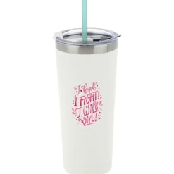 Colma Vacuum Tumbler with Straw - 22 oz. - Full Color