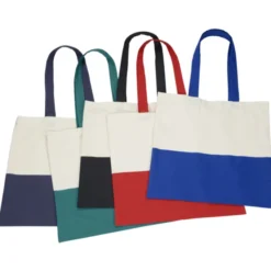 Color Accent Cotton Sheeting Tote