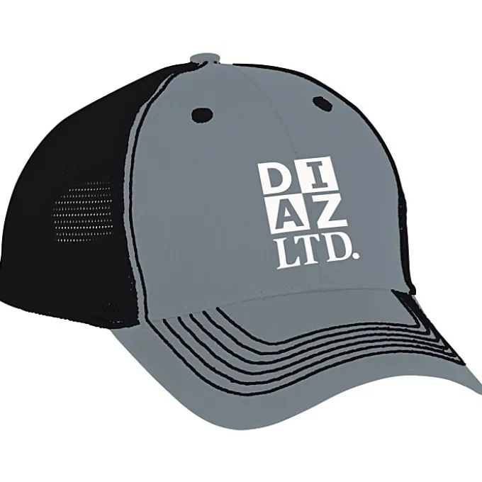Color Accent Mesh Snapback Cap