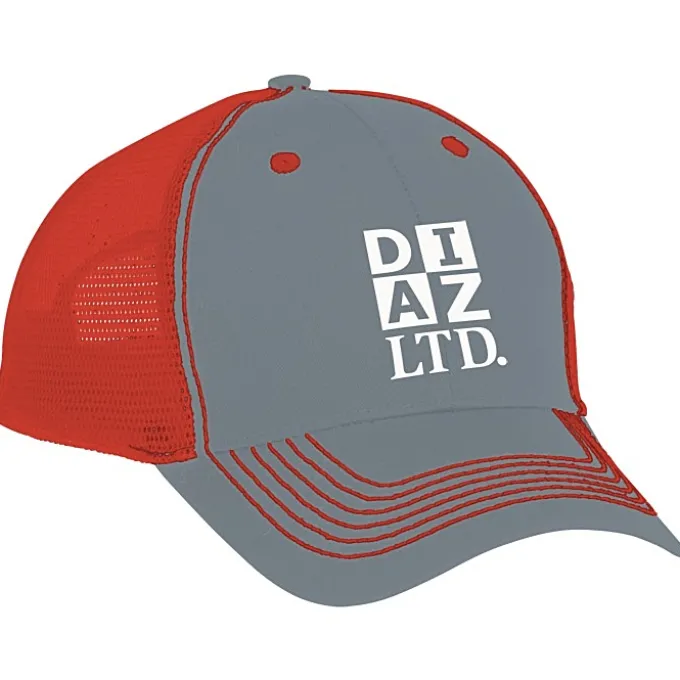 Color Accent Mesh Snapback Cap