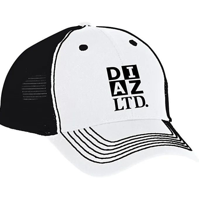 Color Accent Mesh Snapback Cap