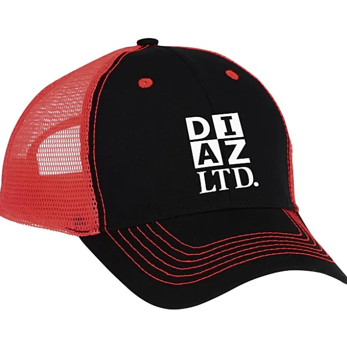 Color Accent Mesh Snapback Cap