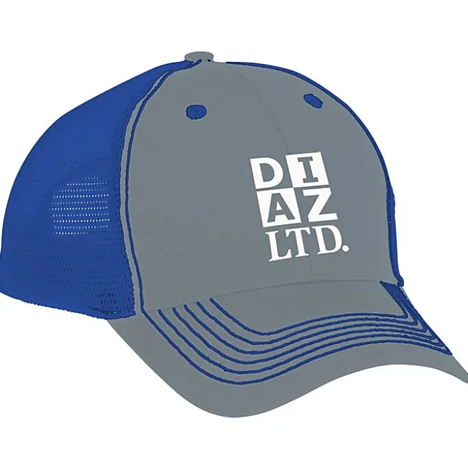 Color Accent Mesh Snapback Cap