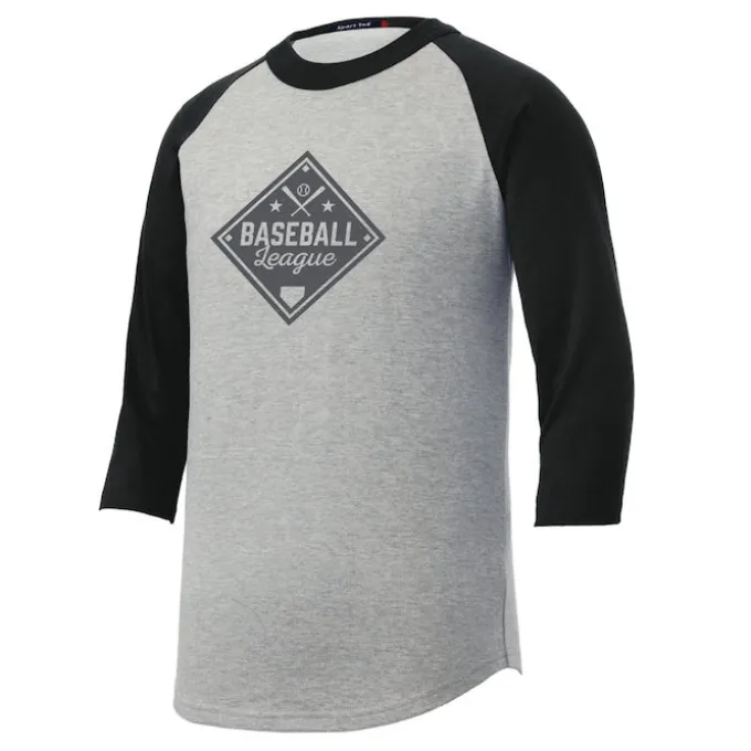 Colorblock 3/4 Sleeve Cotton Baseball T-Shirt - Youth