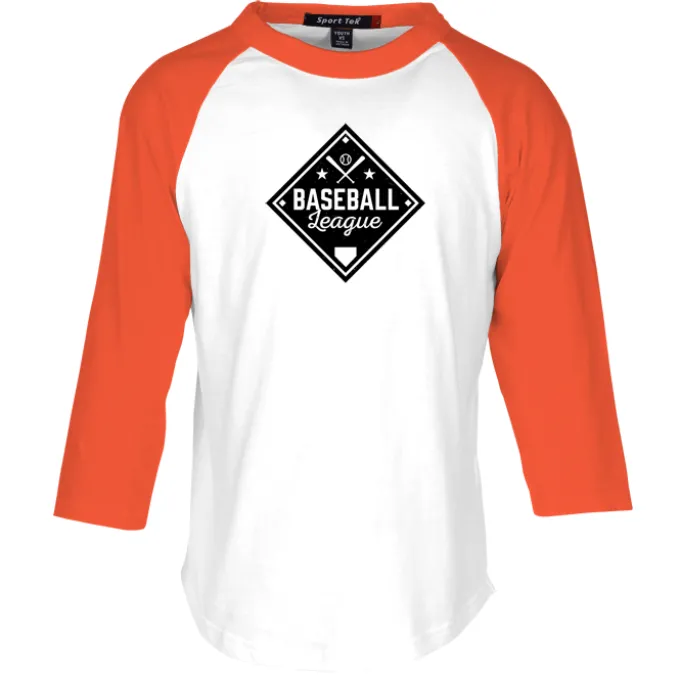 Colorblock 3/4 Sleeve Cotton Baseball T-Shirt - Youth