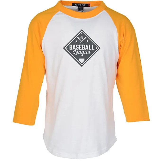 Colorblock 3/4 Sleeve Cotton Baseball T-Shirt - Youth