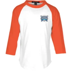 Colorblock 3/4 Sleeve Cotton Baseball T-Shirt - Youth - Embroidered