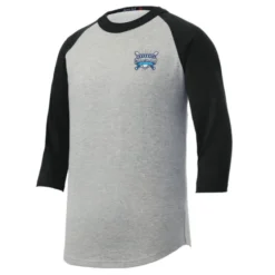Colorblock 3/4 Sleeve Cotton Baseball T-Shirt - Youth - Embroidered