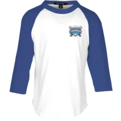 Colorblock 3/4 Sleeve Cotton Baseball T-Shirt - Youth - Embroidered