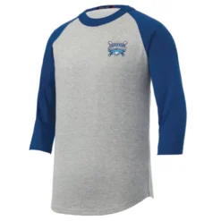 Colorblock 3/4 Sleeve Cotton Baseball T-Shirt - Youth - Embroidered