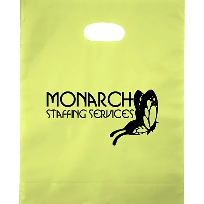 Colored Frosted Die-Cut Convention Bag - 15 inches x 12 inches