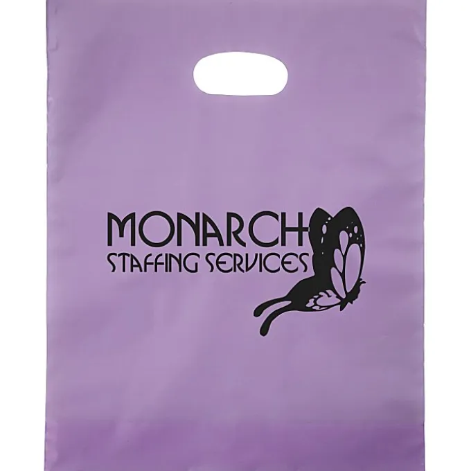 Colored Frosted Die-Cut Convention Bag - 15 inches x 12 inches