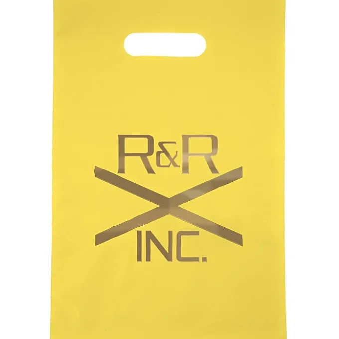 Colored Frosted Die-Cut Convention Bag - 14 inches x 9-1/2 inches - Foil