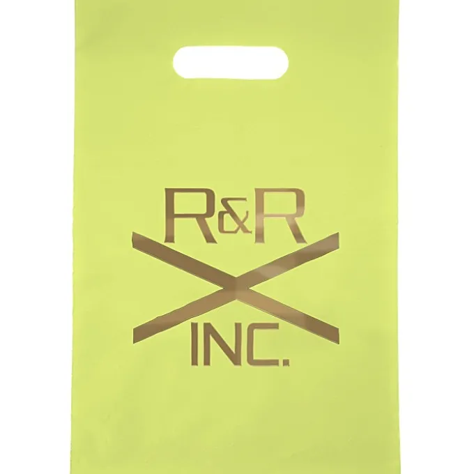 Colored Frosted Die-Cut Convention Bag - 14 inches x 9-1/2 inches - Foil