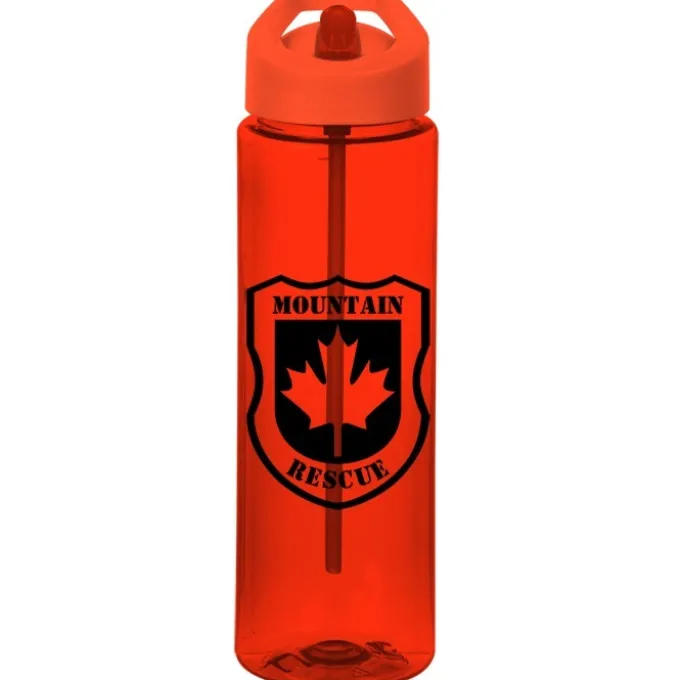 Colorful Bottle with Flip Straw Lid - 24 oz
