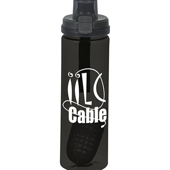 Colorful Bottle with Locking Lid - 24 oz - Floating Infuser