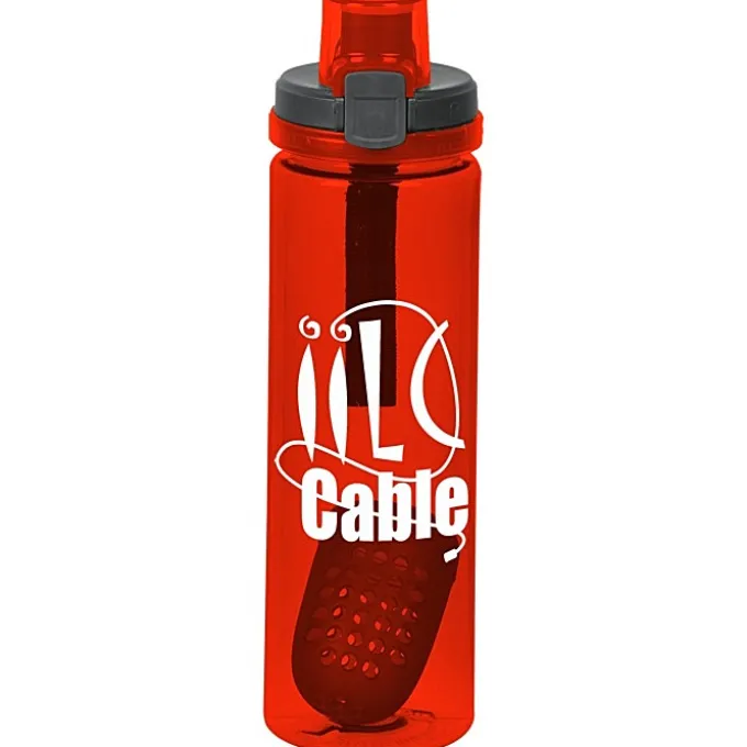 Colorful Bottle with Locking Lid - 24 oz - Floating Infuser