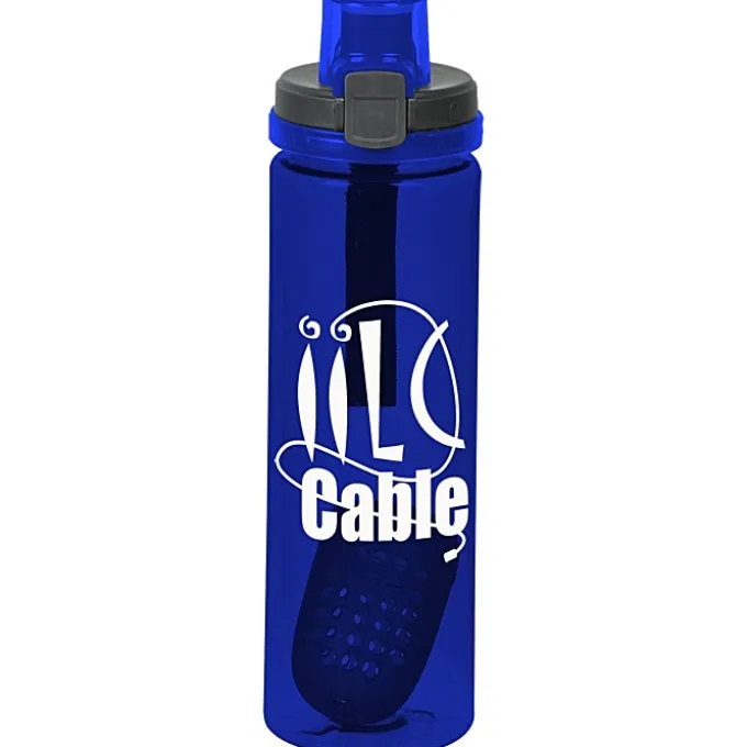 Colorful Bottle with Locking Lid - 24 oz - Floating Infuser