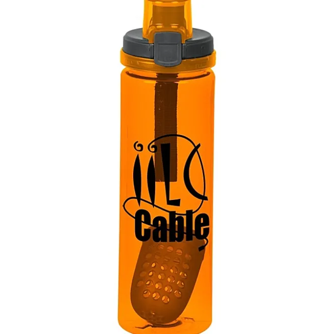 Colorful Bottle with Locking Lid - 24 oz - Floating Infuser