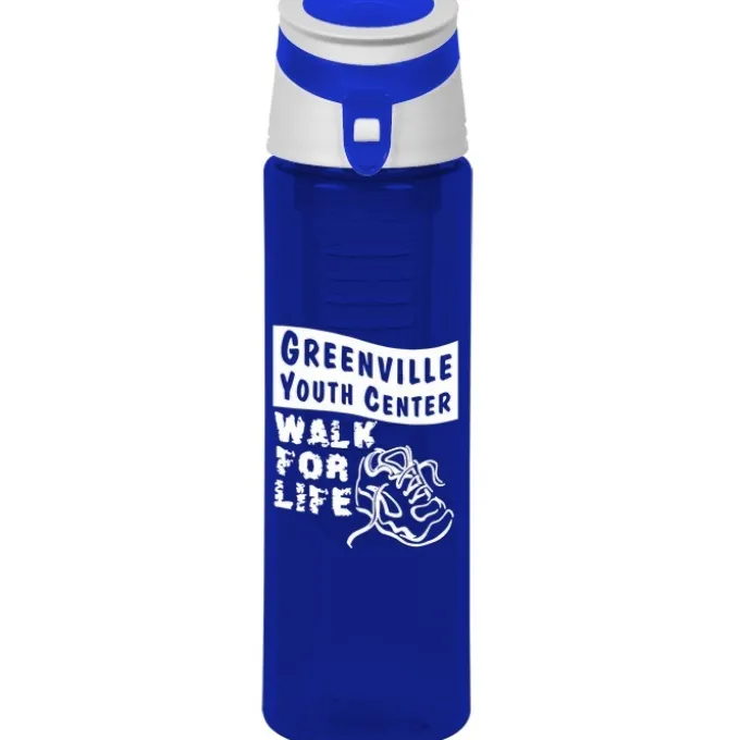 Colorful Bottle with Trendy Lid - 24 oz - Infuser