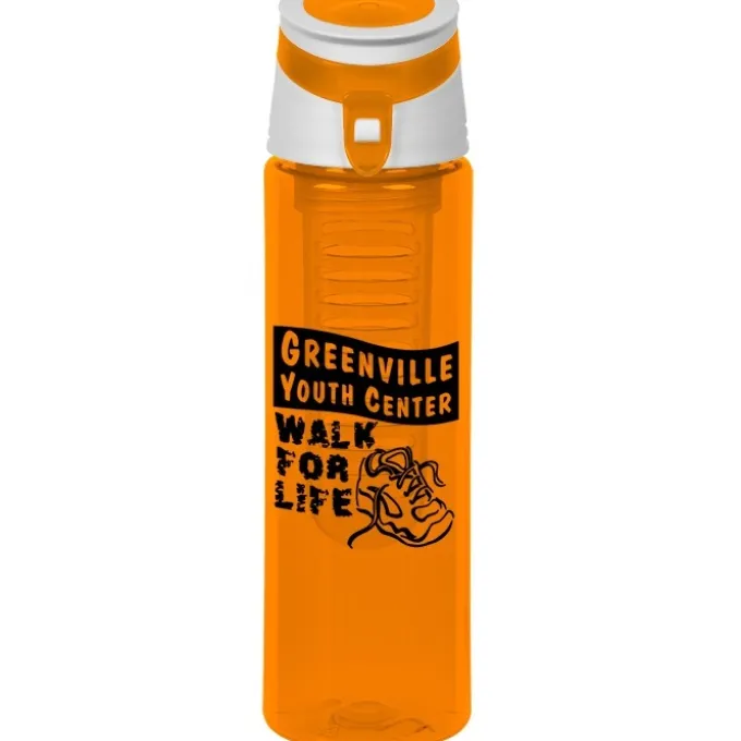 Colorful Bottle with Trendy Lid - 24 oz - Infuser