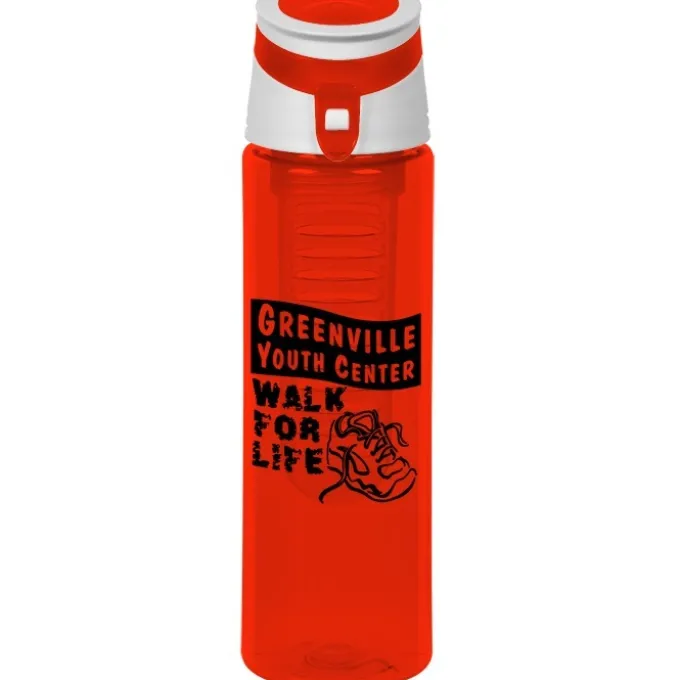 Colorful Bottle with Trendy Lid - 24 oz - Infuser