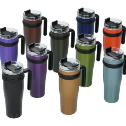 Colorful Buda Mug with Straw - 30 oz.