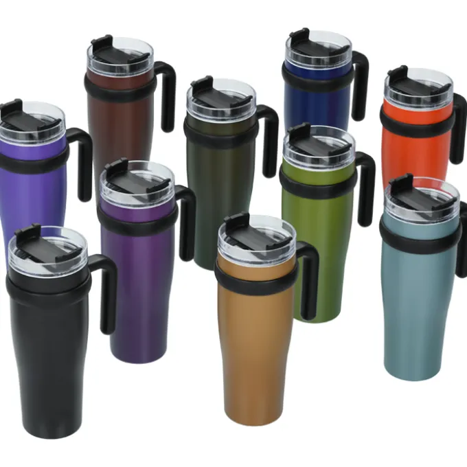 Colorful Buda Mug with Straw - 30 oz.