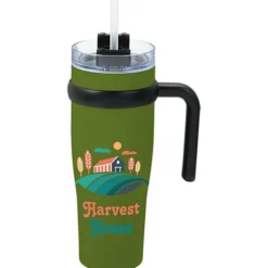 Colorful Buda Mug with Straw - 30 oz.
