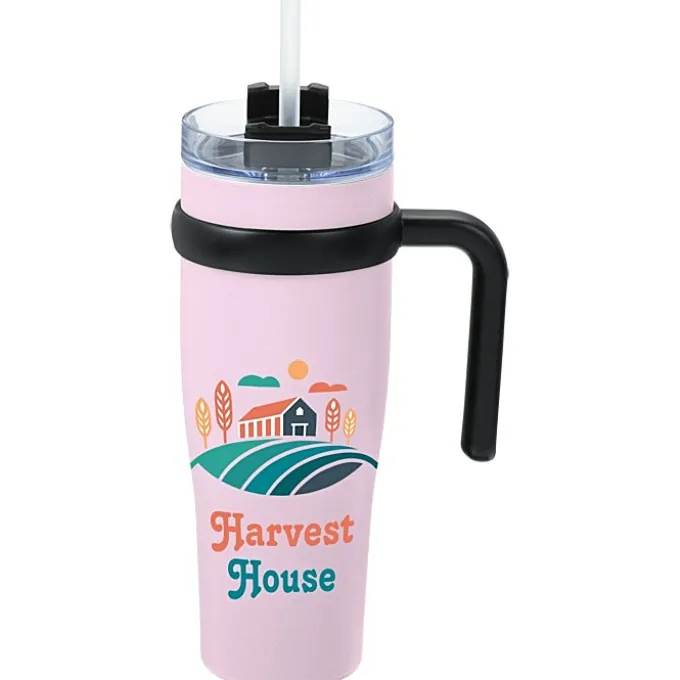 Colorful Buda Mug with Straw - 30 oz.
